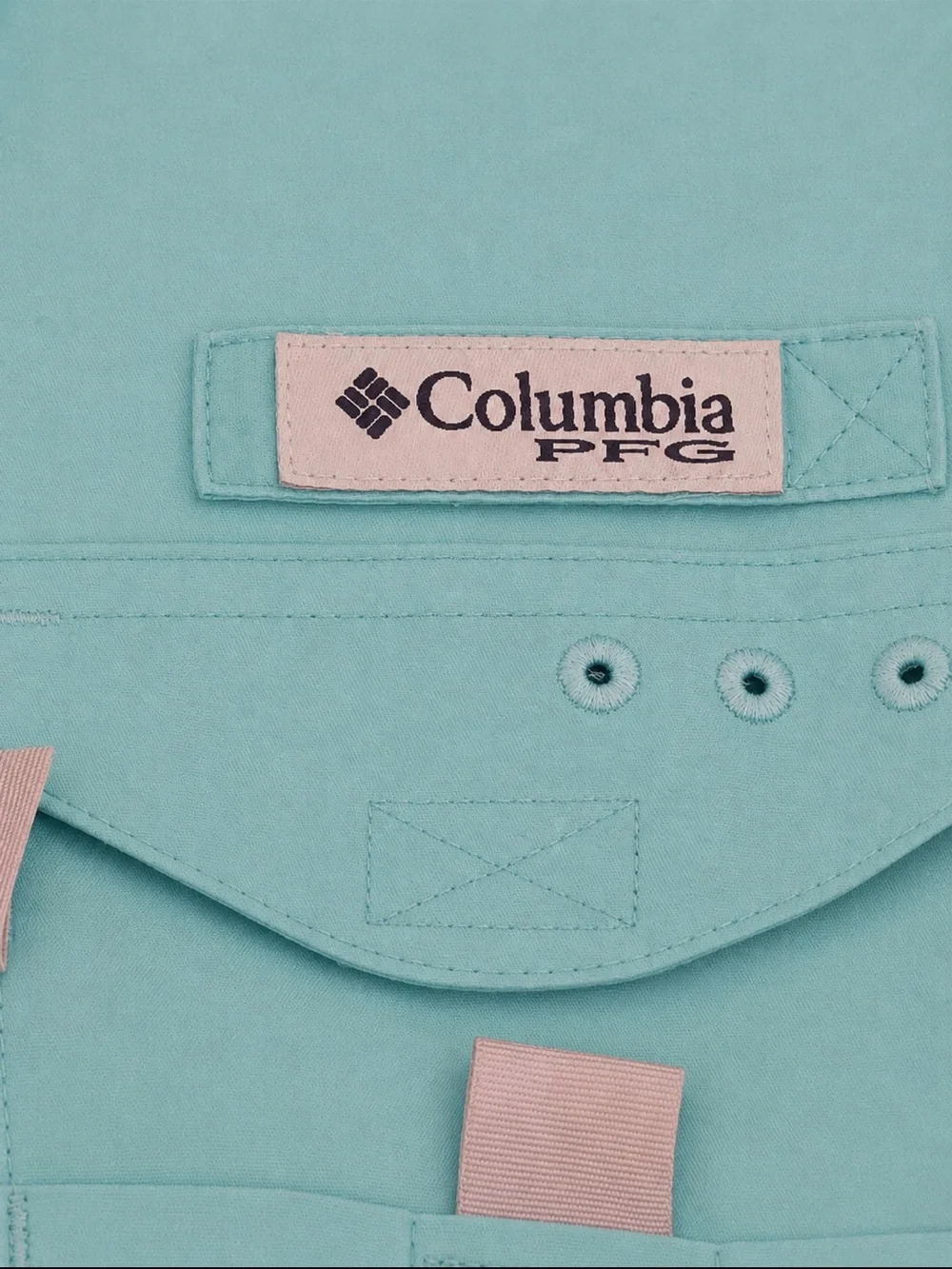 Columbia Boys Short-Sleeve Button-Down in Aqua